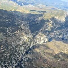 Flugwegposition um 14:20:25: Aufgenommen in der Nähe von Arrondissement de Brignoles, Frankreich in 2214 Meter